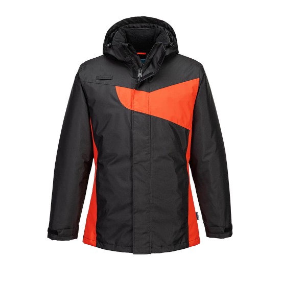 Jacheta de iarna PW2 pentru frig si ploaie [PW260] Negru/Rosu